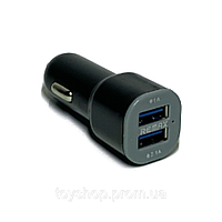 Авто адаптер АЗУ 2 USB Remax CC201 черный цвет