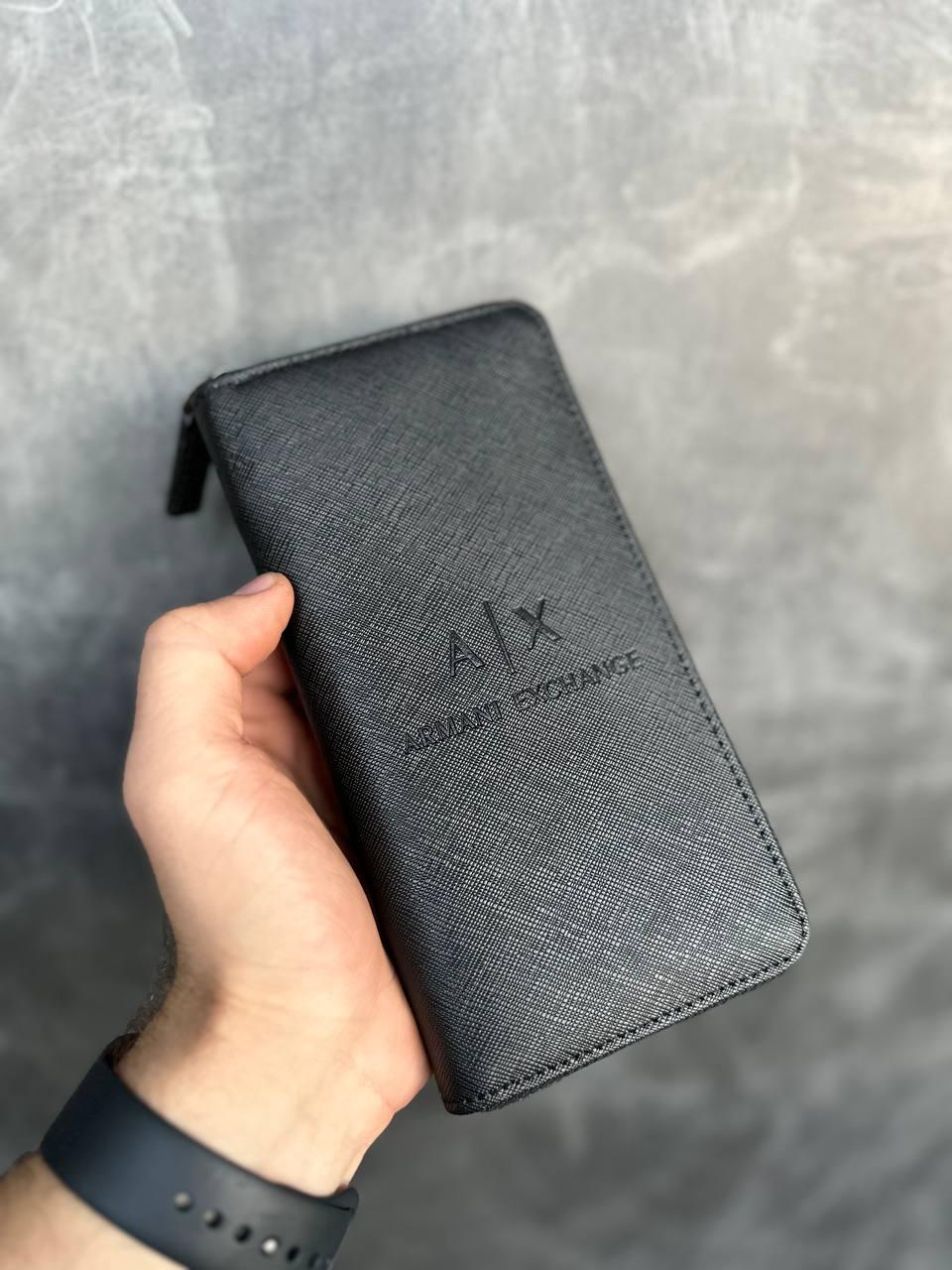 Чоловічий чорний клатч Giorgio Armani