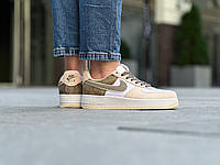 Кроссовки женские Nike Air Force 1 07 Low "Yellow Brown White" / CW2288-701