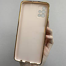 Чохол для Samsung Galaxy A51 глянцевий із золотою окантовкою чохол на телефон самсунг а51 пудровий h7y, фото 3