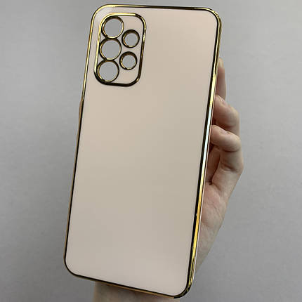 Чохол для Galaxy A13 4G (A135F) глянцевий із золотою окантовкою чохол на самсунг а13 4г пудровий h7y, фото 1