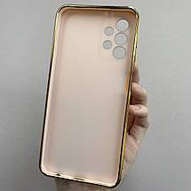 Чохол для Galaxy A13 4G (A135F) глянцевий із золотою окантовкою чохол на самсунг а13 4г пудровий h7y, фото 3