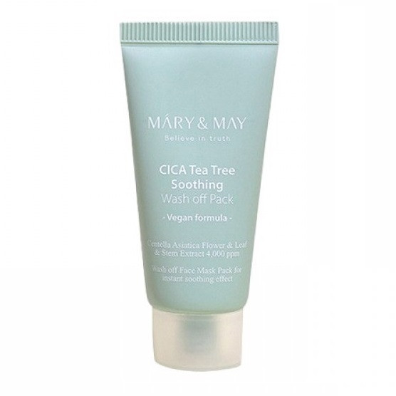 Заспокійлива маска Mary&May CICA TeaTree Soothing Wash off Pack 30 мл