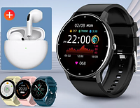 Умные смарт часы Lige 0223B Smart Watch черные для Android и iOS, пульсометром, тонометром, шагомером