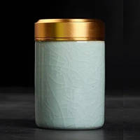 Баночка Синяя Retro Packaging керамическая для хранения чая и матчи