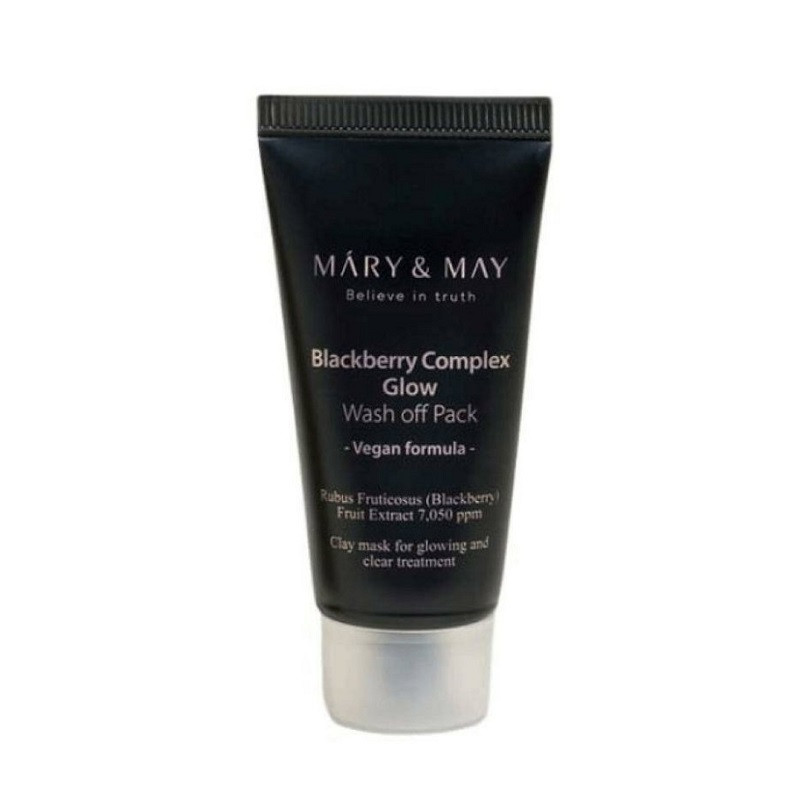 Антиоксидантна глиняна маска з ожиною Mary&May Blackberry Complex Glow Wash Off Pack 30 мл