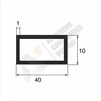 Алюминиевая труба 40х10х1 мм - без покрытия (05-0933)