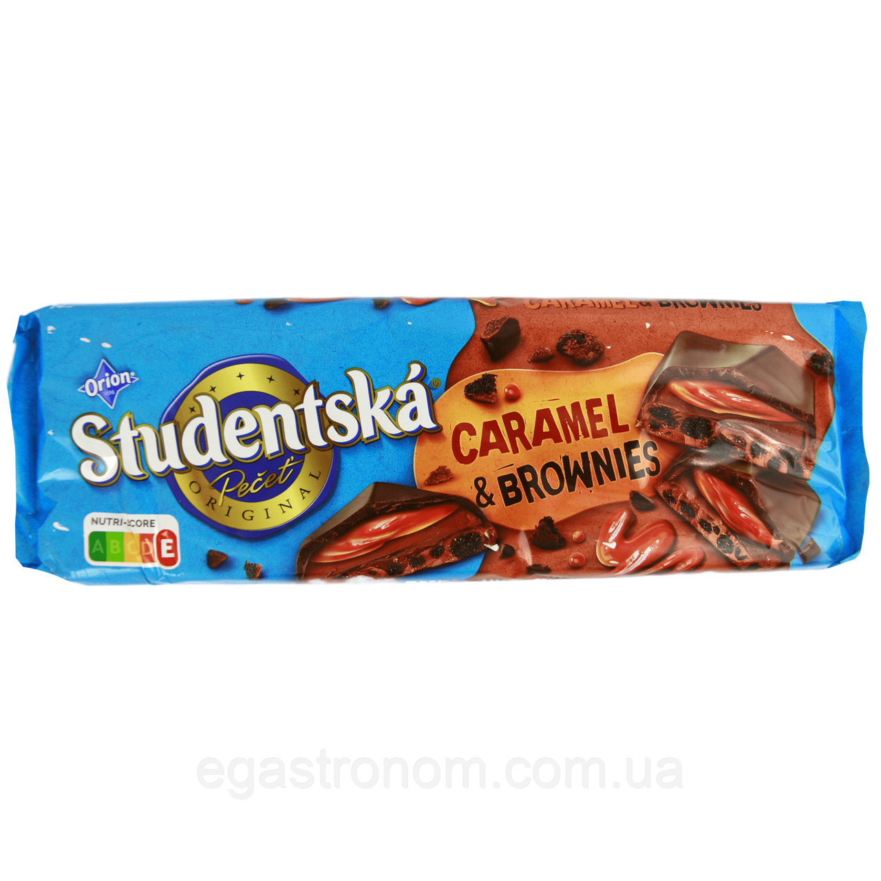 Шоколад чорний з карамеллю і брауні Студентська Studentska caramel&brownies 240g 13шт/ящ (Код: 00-00014938)