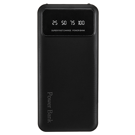 Універсальна мобільна батарея повербанк 35000 mAh 5V/2A з 4-ма шнурами чорна, фото 3