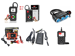 Автомобільні зарядки, розгалужувачі, тестери