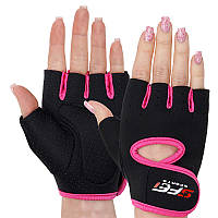 Перчатки спортивные для фитнеса Basics BC-893 XL Черно-розовый (07508099)