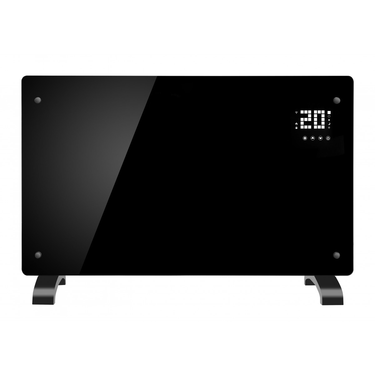 Конвекторний нагрівач 2в1 Volt Polska TermoGlass Pro 2000 W Wi-Fi SMART Black