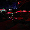 Неонова контурна підсвітка салону авто 5 м Червона, підсвітка салону 5 м в авто холодний неон, фото 2