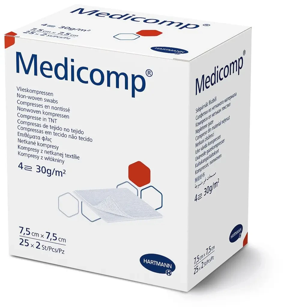 Серветка Медікомп (Medicomp) 7,5*7,5 - фото 1 - id-p1197496986