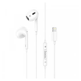 Навушники вкладиші з мікрофоном дротові гарнітура Hoco M1 Max Lightning for iPhone Bluetooth