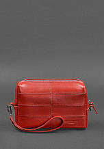 Дорожня косметичка-несесер зі знімною ручкою закривається на блискавку з натуральної шкіри Краст