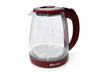 Електрочайник, чайник електричний 1.8 л 2400 Вт BITEK BT-3110 з підсвіткою