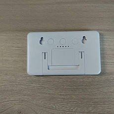 Настільний годинник YIDA TIME YD005 на батарейці з темометром та гігрометром білий, фото 4