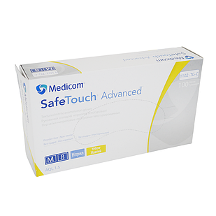 SafeTouch Advanced Slim, 100 шт, нітрилові, медичні рукавички, нестерильні, Medicom Жовтий