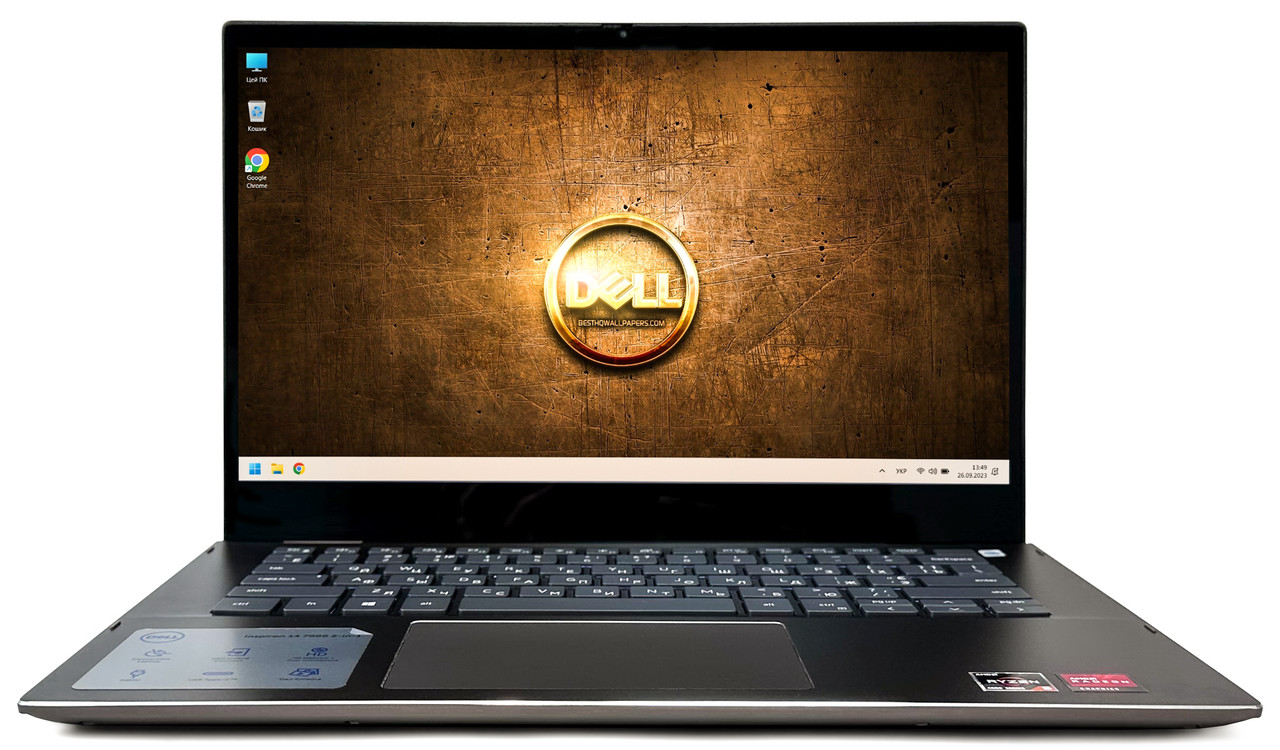 Ноутбук Dell Inspiron 14 7405: AMD Ryzen 5 4500U / RAM 12 ГБ / SSD 512 ГБ / Radeon Graphics / 14" Multitouch