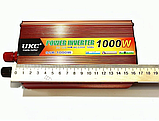 Інвертор, перетворювач напруги UKC 12-220В, 1000Вт, для дому, машини, фото 4