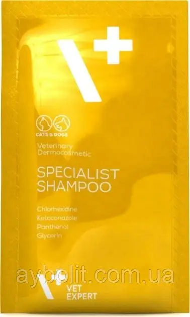 Шампунь для котів та собак VetExpert Specialist Shampoo 15 мл 1 шт  (5902414201224), фото 1