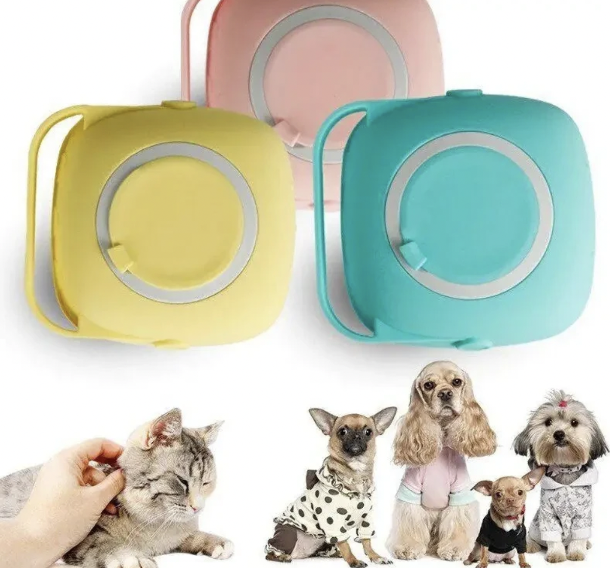 Силіконова щітка ультрам'яка для купання, підходить для собак та котів Мочалка, фото 1