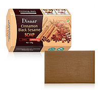 Мыло для лица и тела Disaar Cinnamon Black Sesame Soap, с экстрактом корицы и черного кунжута, 120 г