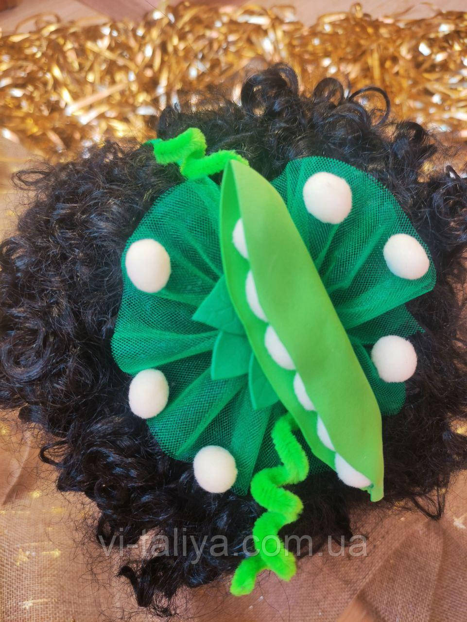 Обруч до карнавального костюма Фасоль, обідок для волосся Фасолька, фото 1