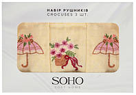 Набор кухонных полотенец (3шт) Soho 25х50см Crocuses