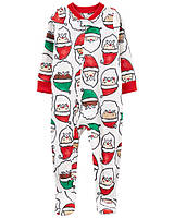 4Т, рост 98-105. Человечек флисовый новогодний Санта Сarters, слип Картерс пижама.