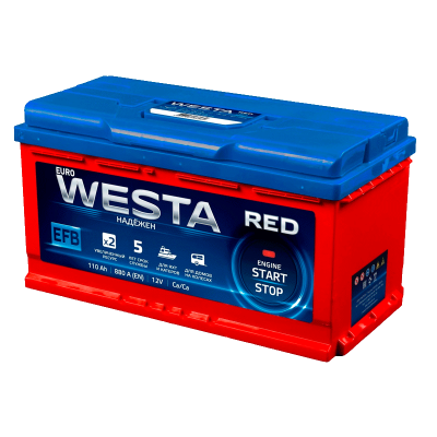 Акумулятор Westa 6CT-110 А АзЕ RED EFB