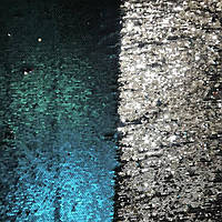 Паєтка Двостороння Луска Темно-зелений Матовий/ Золото