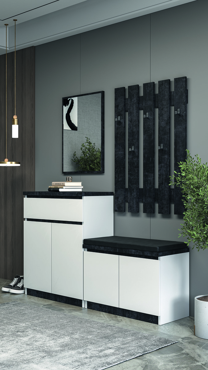 Компактна сучасна передпокій Мія, стильна передпокій до коридору, меблі в передпокій СМ, фото 1