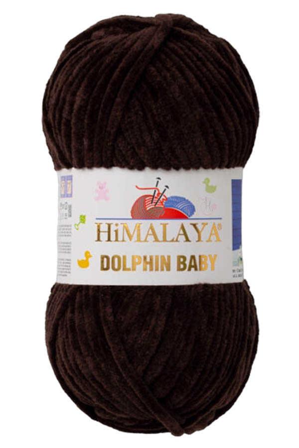 Пряжа Himalaya Dolphin Baby 80343, темно-коричневий