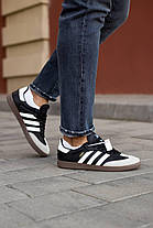 Чоловічі Кросівки Adidas Samba Triple Layer Black White / Адідас Самба Трипл Лейер Чорні з Білим, фото 2