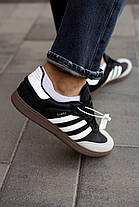 Чоловічі Кросівки Adidas Samba Triple Layer Black White / Адідас Самба Трипл Лейер Чорні з Білим, фото 3
