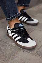Чоловічі Кросівки Adidas Samba Triple Layer Black White / Адідас Самба Трипл Лейер Чорні з Білим, фото 5