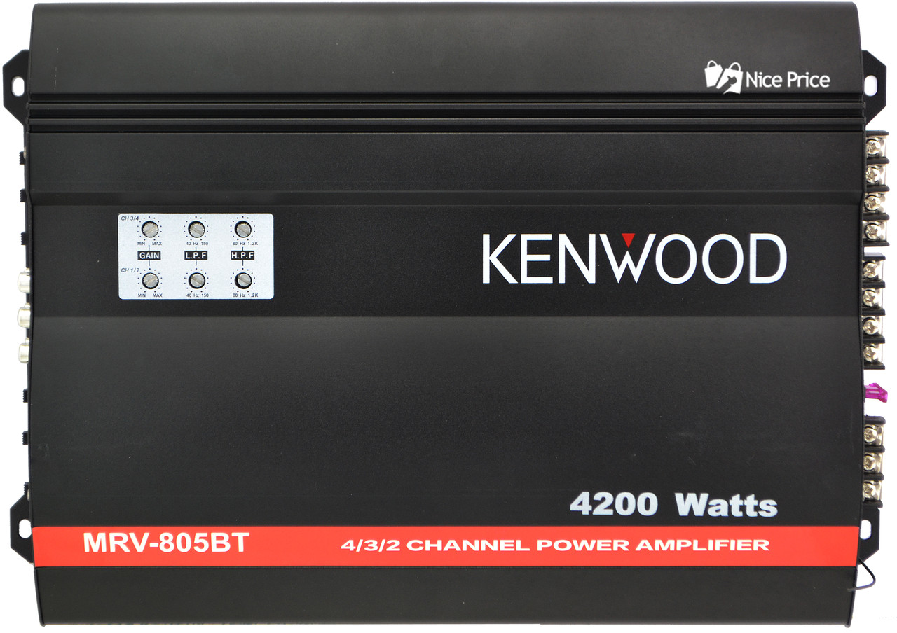 Автомобильный 4-канальный усилитель звука Kenwood MRV805BT 4200W Black - фото 1 - id-p1974681657