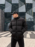 Мужская зимняя куртка пуховая Reload Simple черная / Зимний короткий пуховик стильный теплый