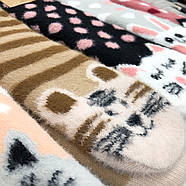 Жіночі хутряні домашні шкарпетки з гальмами Золото 35-38, фото 2