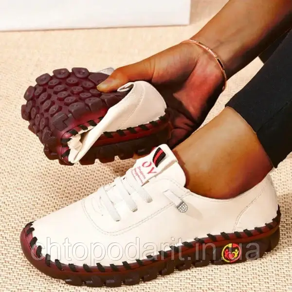 Лофери найзручніше взуття, жіноче повсякденне взуття, кросівки білого кольору, розмір 42 Код 67-0014