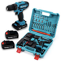 Шуруповерт Makita 24V 5.0AH с набором инструментов / Аккумуляторный шуруповерт Макита 24 В с насадками в кейсе