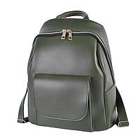 ТЕМНО-ЗЕЛЕНЫЙ - качественный фабричный рюкзак с металлической фурнитурой (Луцк, 675)