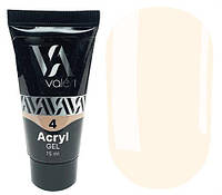 Полигель для наращивания Valeri Acryl Gel №04 (Nude-peach), 15 мл