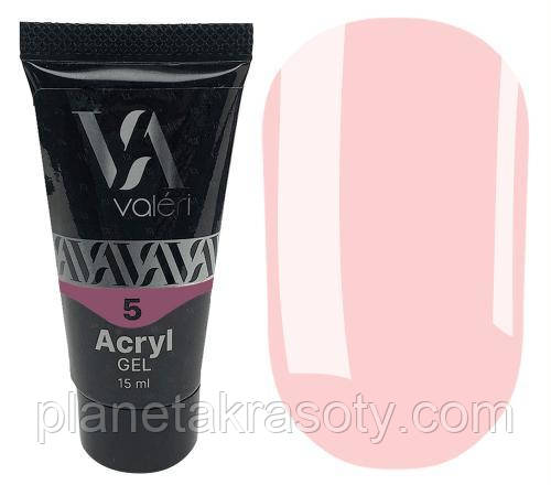 Полігель для нарощування Valeri Acryl Gel №05 (Pink), 15 мл