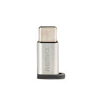 Переходник Remax RA-USB1 micro usb/type c Серебристый Silver