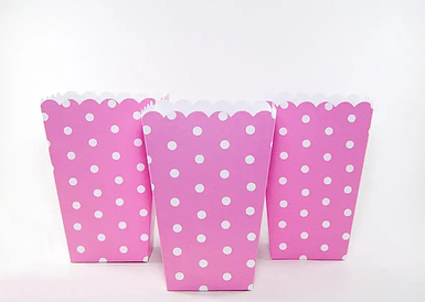 Коробки для солодощів Горох рожевий 5шт