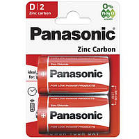 Батарейки Panasonic Zinc-Carbon угольно-цинковые D (R20) 1.5 V 2 шт
