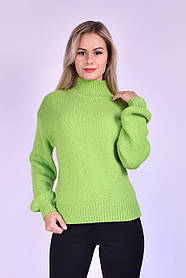 Жіночий светр вільного крою, салатовий